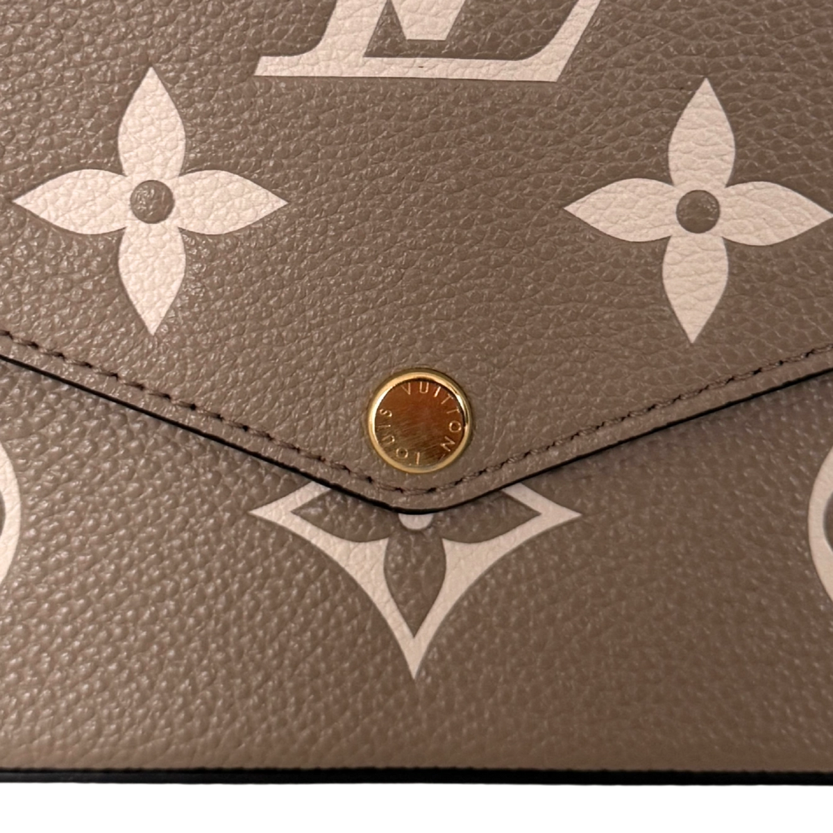 Louis Vuitton Félicie Pochette Monogram Empreinte Tourterelle Creme / sehr gut Louis Vuitton