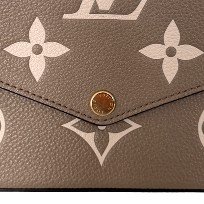 Louis Vuitton Félicie Pochette Monogram Empreinte Tourterelle Creme / sehr gut Louis Vuitton