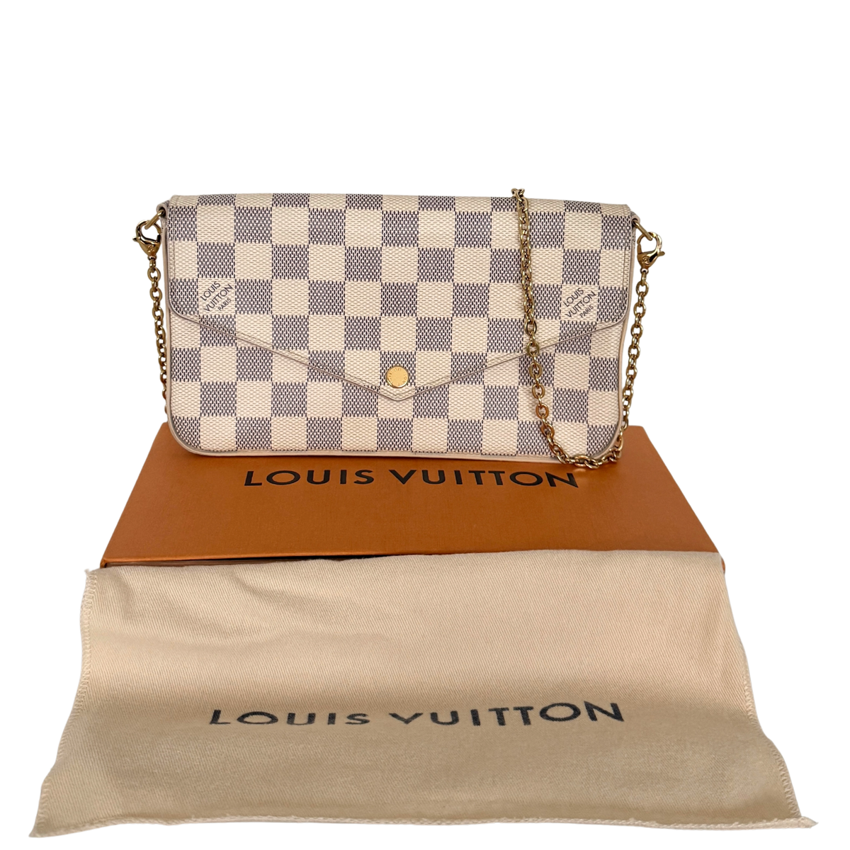 Louis Vuitton Félicie Pochette Damier Azur Canvas N40491 Beige / sehr gut Louis Vuitton