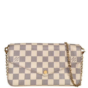 Louis Vuitton Félicie Pochette Damier Azur Canvas N40491 Beige / very good