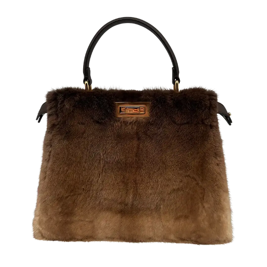 Fendi PEEKAPOO ISeeU Medium Visone Mink / ungetragen Fendi