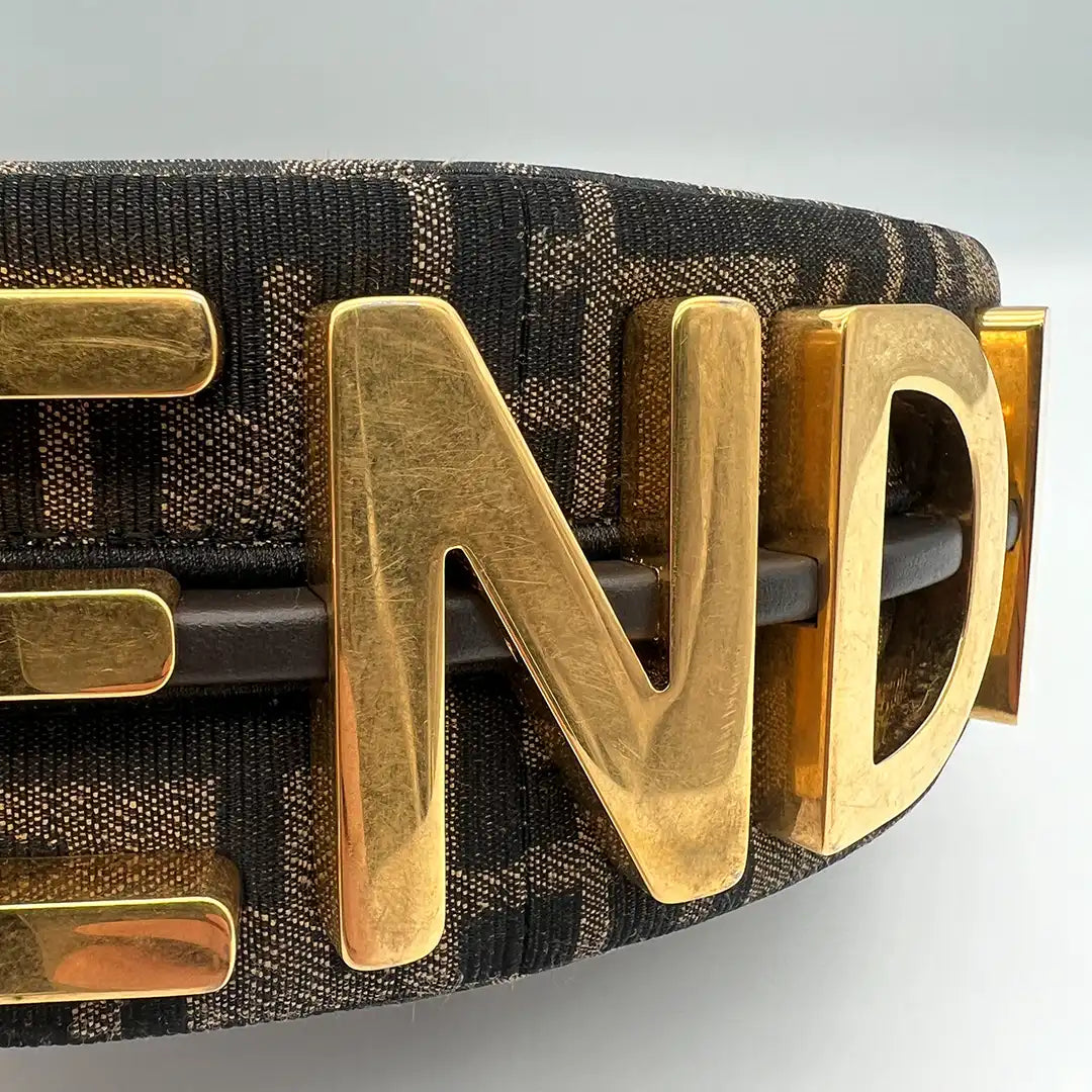 Fendi Fendigraphy Mini Mini Bag FF-Jacquardstoff in braun / sehr gut Fendi