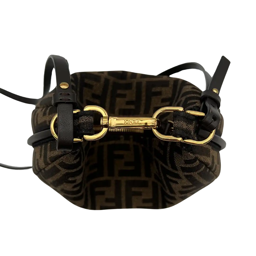 Fendi Fendigraphy Mini Mini Bag FF-Jacquardstoff in braun / sehr gut Fendi