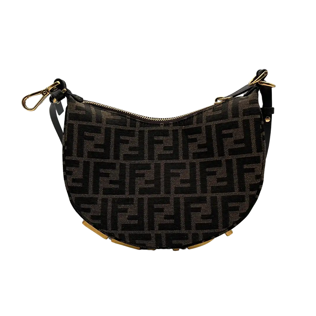 Fendi Fendigraphy Mini Mini Bag FF-Jacquardstoff in braun / sehr gut Fendi