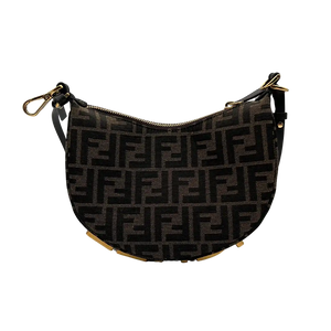 Fendi Fendigraphy Mini Mini Bag FF-jacquardstof in bruin