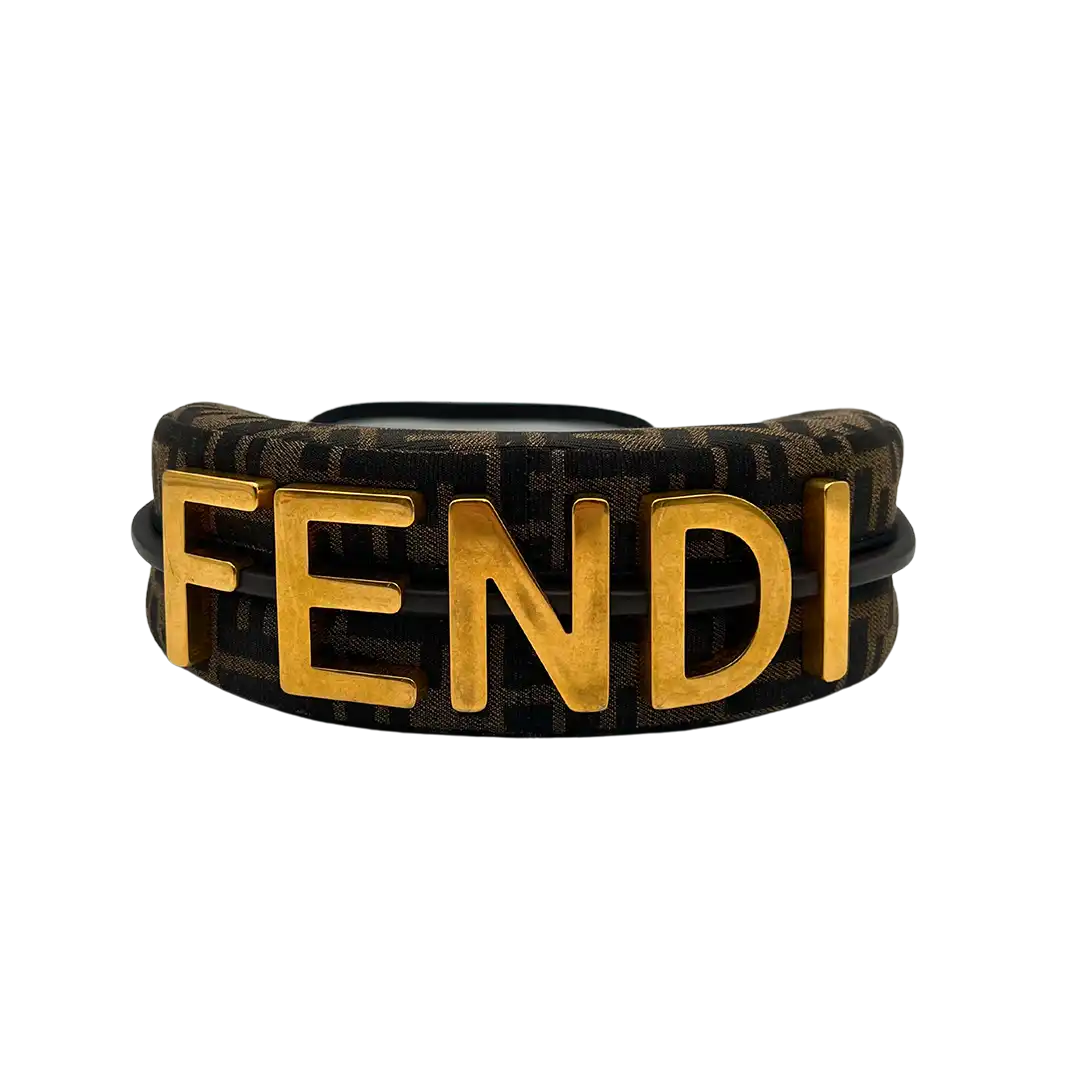 Fendi Fendigraphy Mini Mini Bag FF-Jacquardstoff in braun / sehr gut Fendi