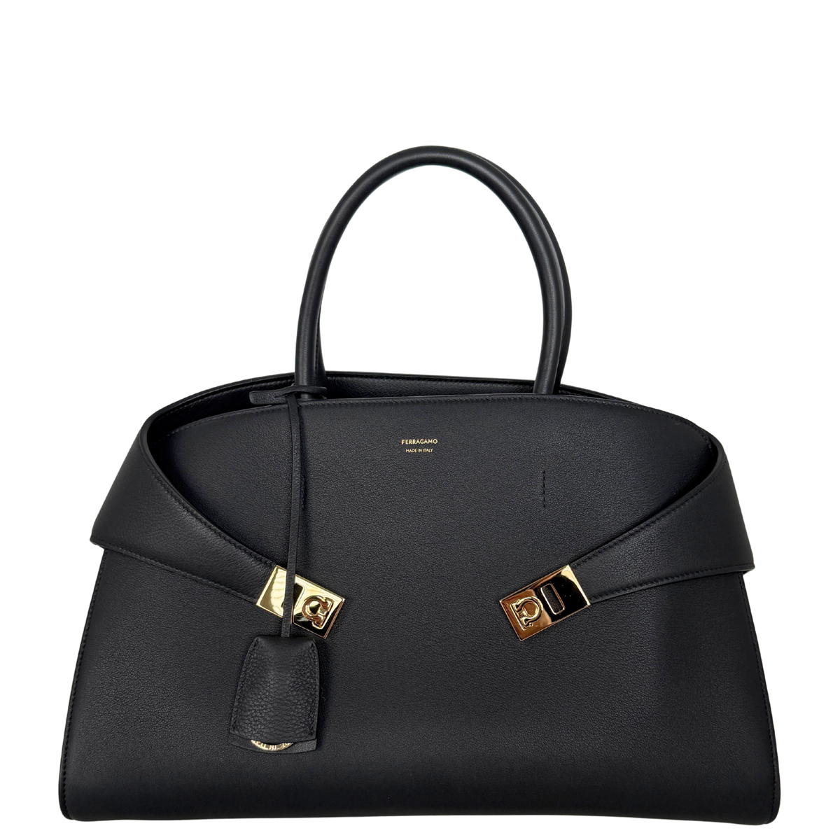 Salvatore Ferragamo HUG (L) Leder schwarz / neuwertig Salvatore Ferragamo