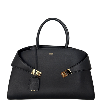 Salvatore Ferragamo HUG (L) Leder schwarz / neuwertig Salvatore Ferragamo