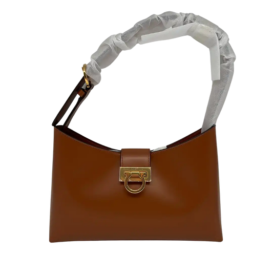Salvatore Ferragamo Trifolio Schultertasche Siena Tan / neu Salvatore Ferragamo