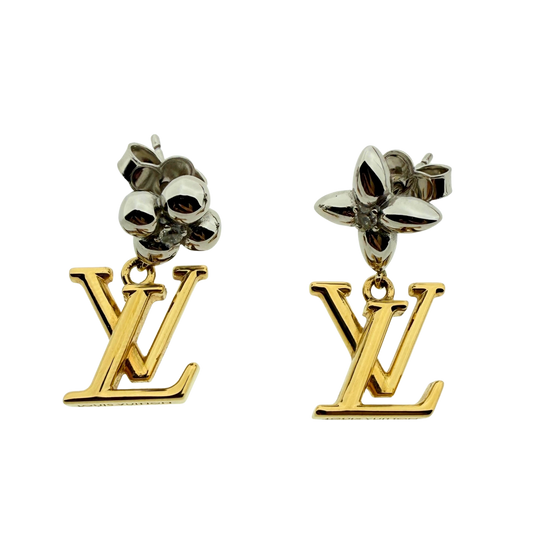 Louis Vuitton LV Iconic Flower Earrings Gold Full Set / As New