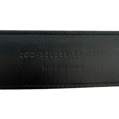 Saint Laurent Cassandre Gürtel aus Lackleder mit quadratischer Schnalle 85cm Schwarz / gut Saint Laurent
