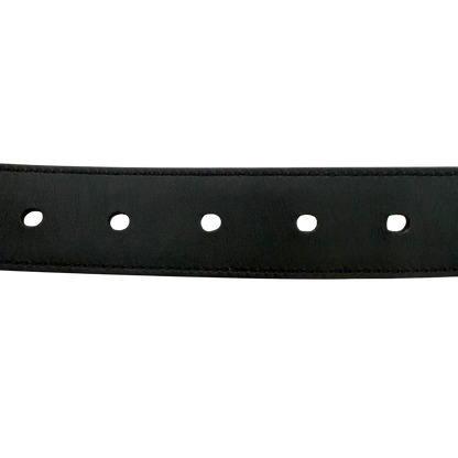 Saint Laurent Cassandre Gürtel aus Lackleder mit quadratischer Schnalle 85cm Schwarz / gut Saint Laurent