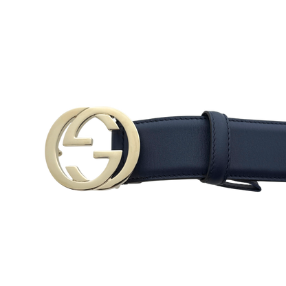 Gucci Interlocking GG Gürtel Blau / sehr gut Gucci