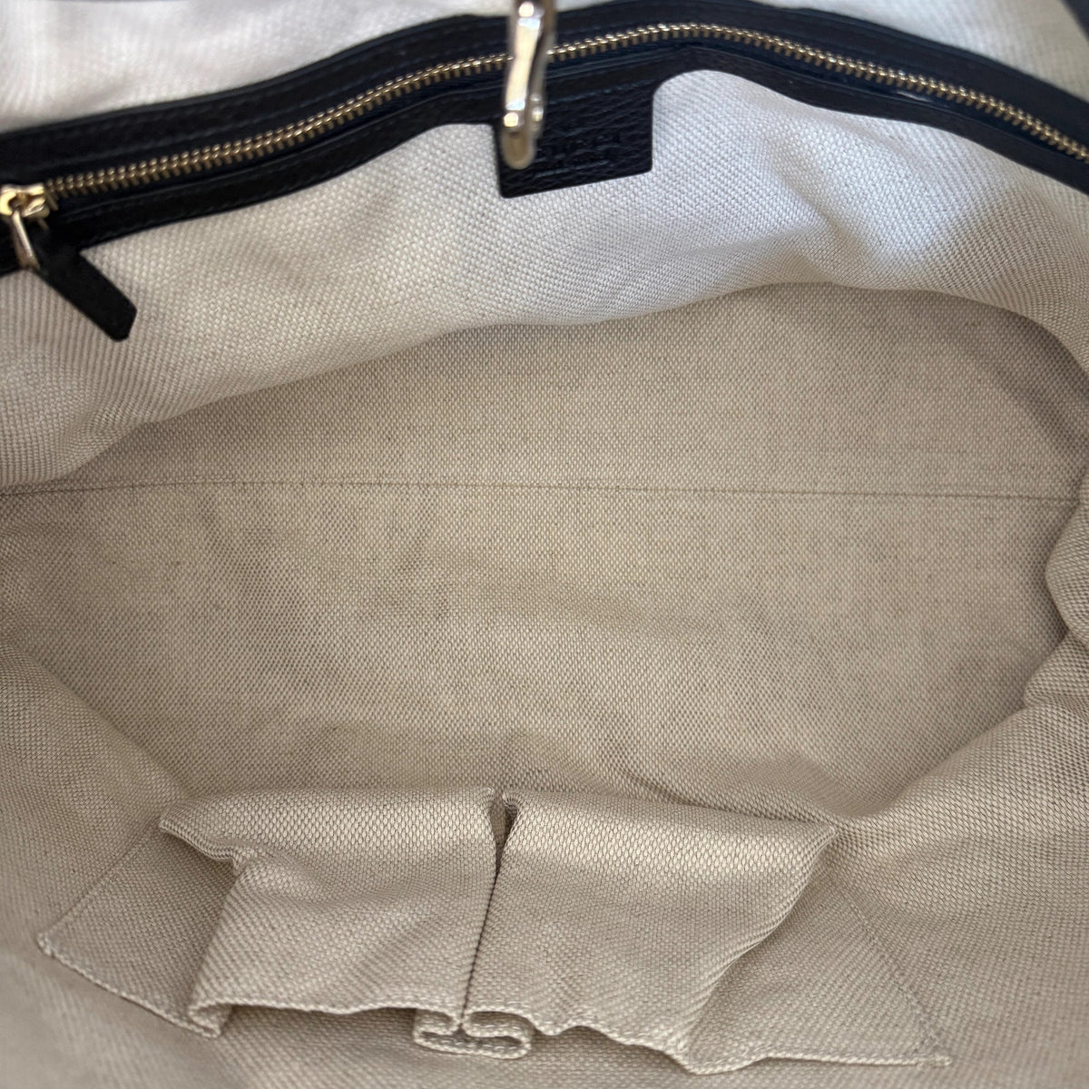 Gucci Soho Medium Double Chain Schultertasche Schwarz / neuwertig Gucci