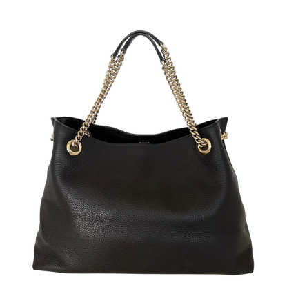 Gucci Soho Medium Double Chain Schultertasche Schwarz / neuwertig Gucci