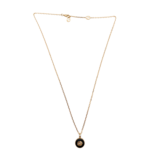 Gucci Interlocking Gliederhalskette Gelbgold 18 Karat mit Dianmant/ ungetragen Gucci