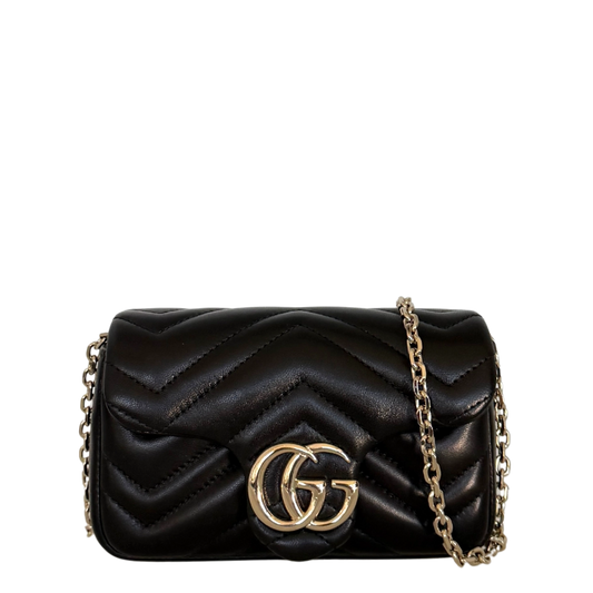 Gucci GG Marmont Mini-Schultertasche Schwarz Fullset / neuwertig Gucci