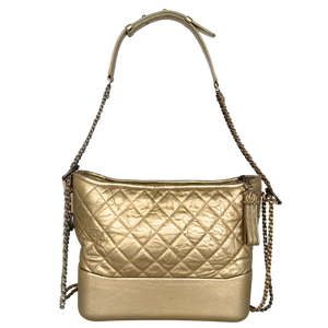 Chanel Gabrielle Hobo Bag van doorgestikt kalfsleer Goud