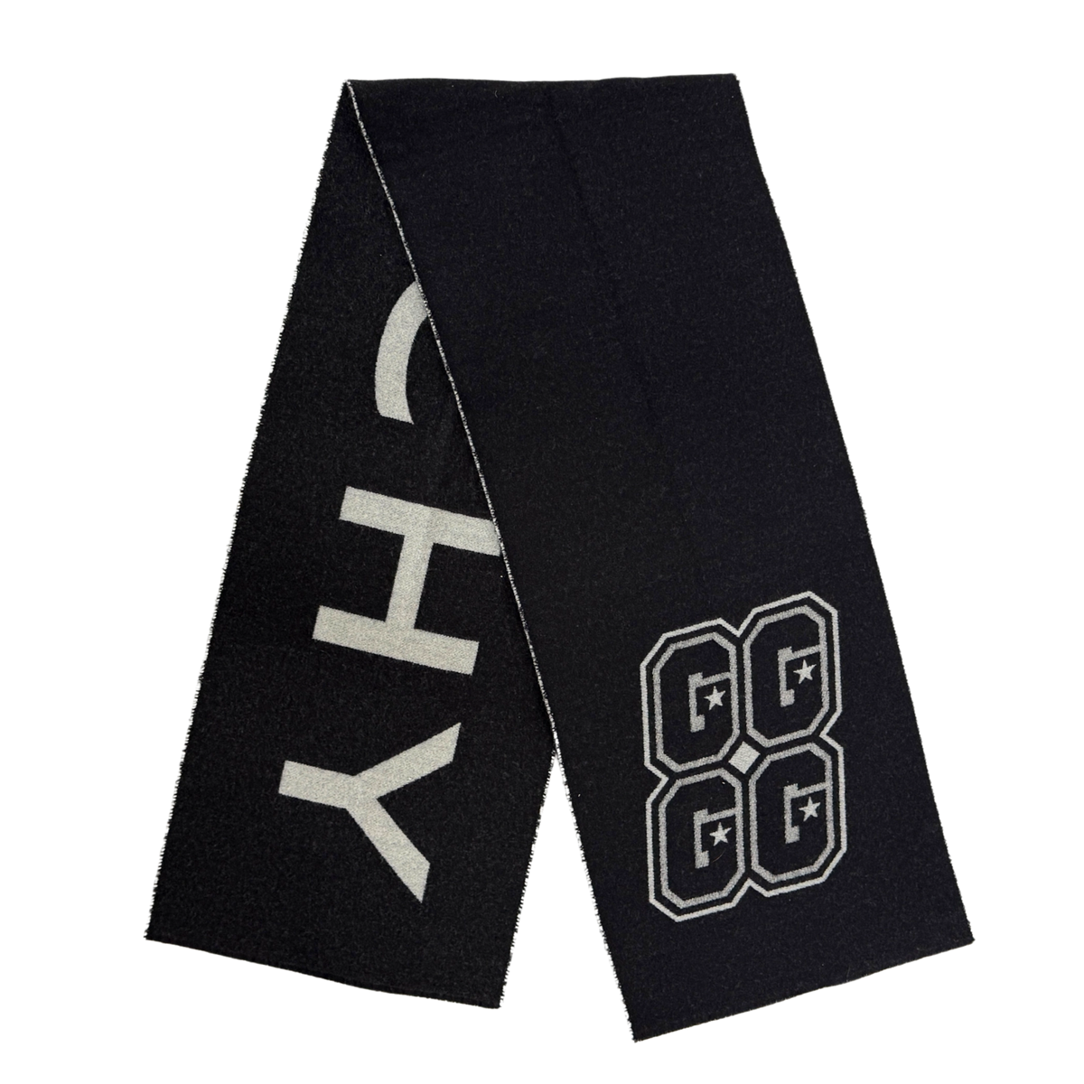 Givenchy Scarf in Black Wool / as new