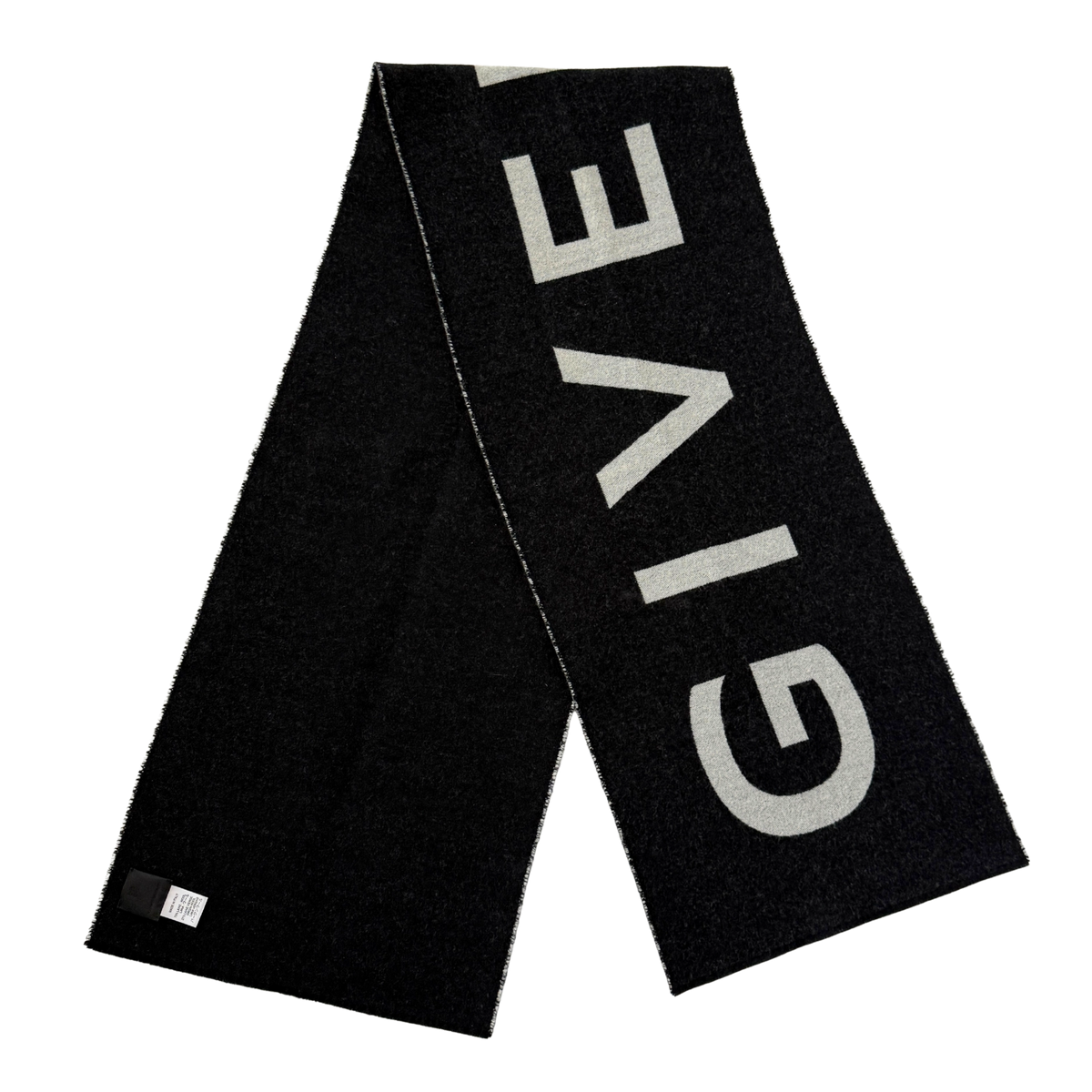 Givenchy Schal aus Wolle Schwarz, neuwertig