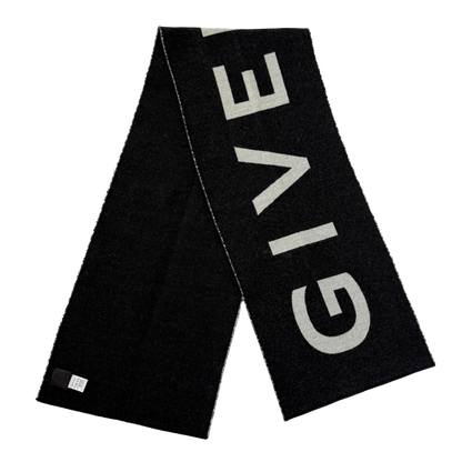 Givenchy Schal aus Wolle Schwarz, neuwertig