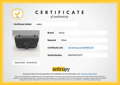 Gucci Aria Marmont Mini Grau  Echtheitszertifikat