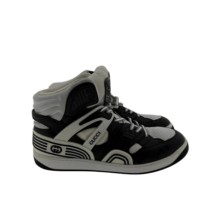 Gucci Basket High-Top Sneaker schwarz weiß Größe 46 / sehr gut Gucci