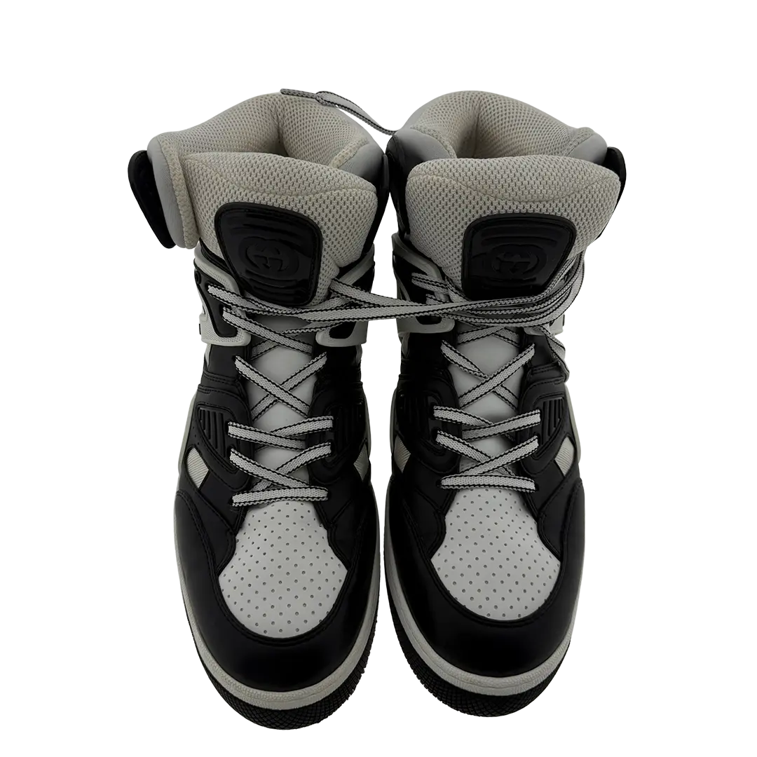 Gucci Basket High-Top Sneaker schwarz weiß Größe 46 / sehr gut Gucci