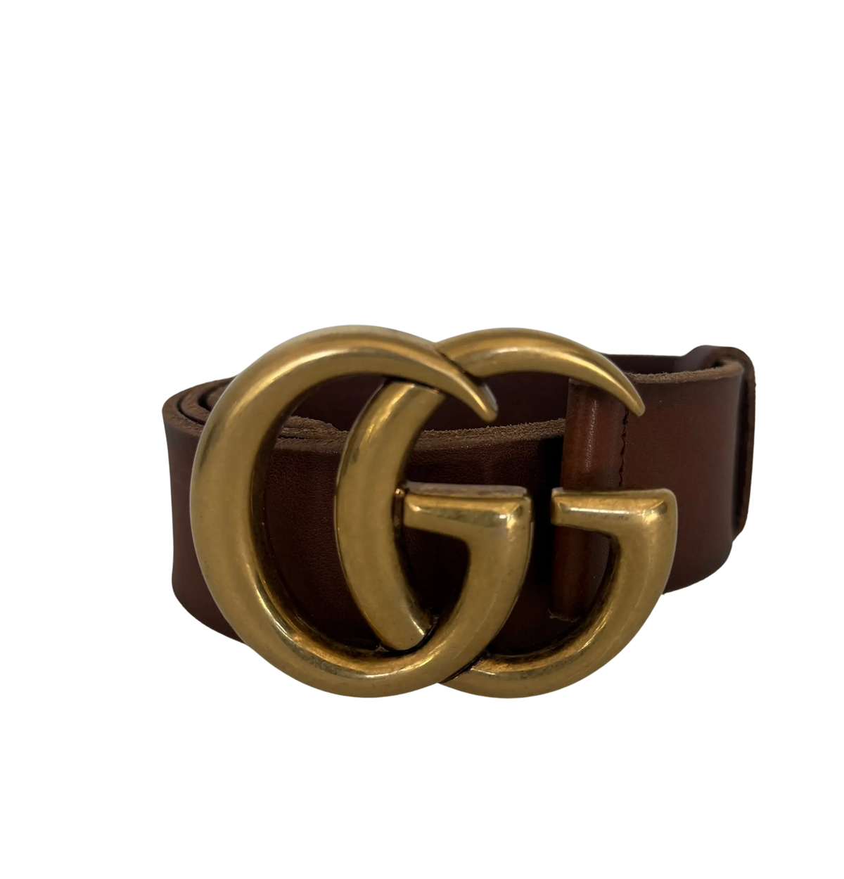 Gucci Breiter GG Marmont Gürtel Braun / sehr gut Gucci