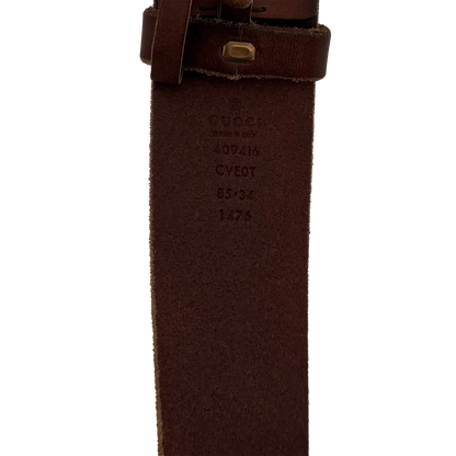Gucci Breiter GG Marmont Gürtel Braun / sehr gut Gucci