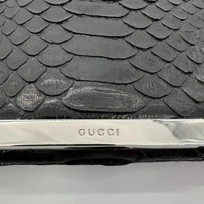 Gucci Clutch schwarz Schlangenleder / sehr gut Gucci