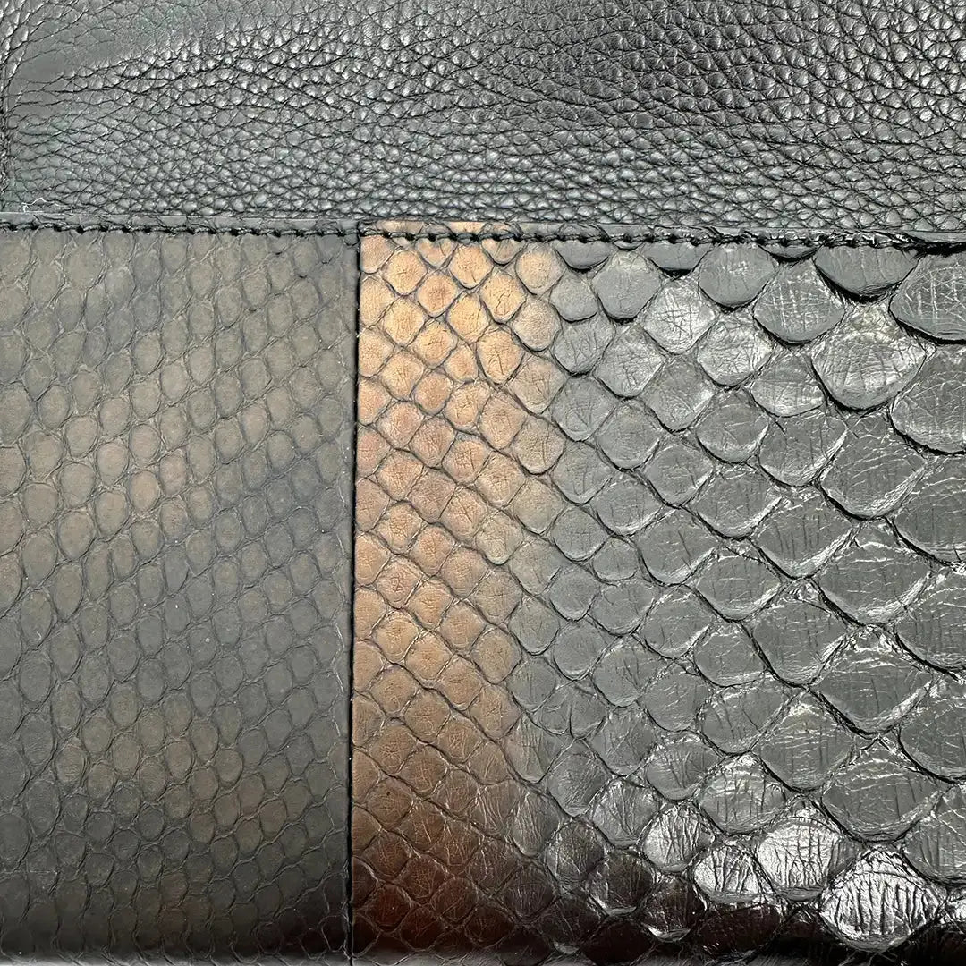 Gucci Clutch schwarz Schlangenleder / sehr gut Gucci