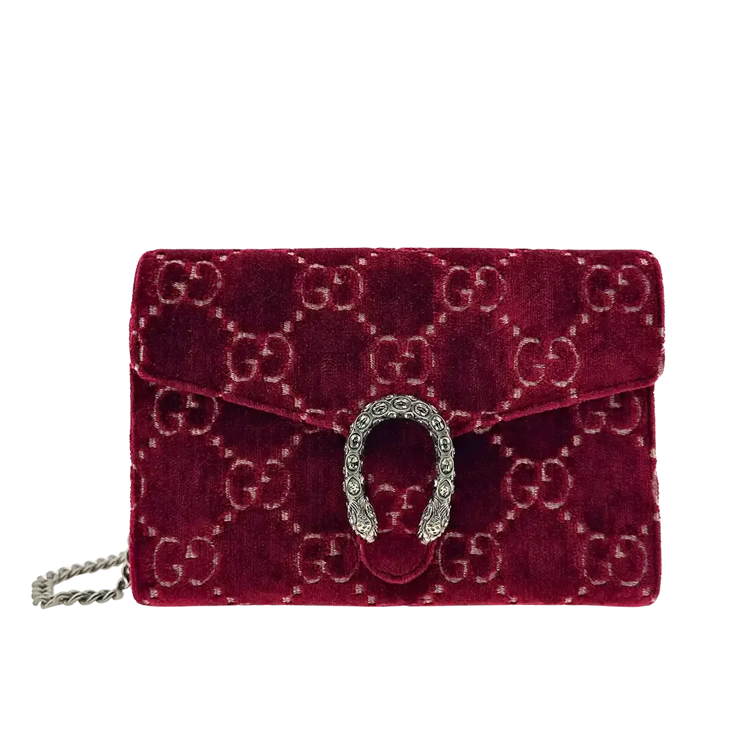 Gucci Dionysus Chain Wallet rot samt Fullset / neuwertig Gucci