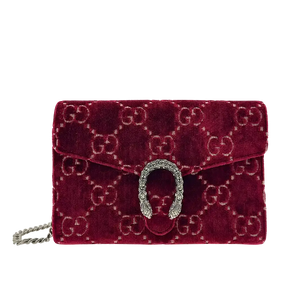 Gucci Dionysus Chain Wallet rood fluweel