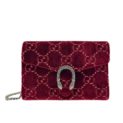 Gucci Dionysus Chain Wallet rot samt Fullset / neuwertig Gucci