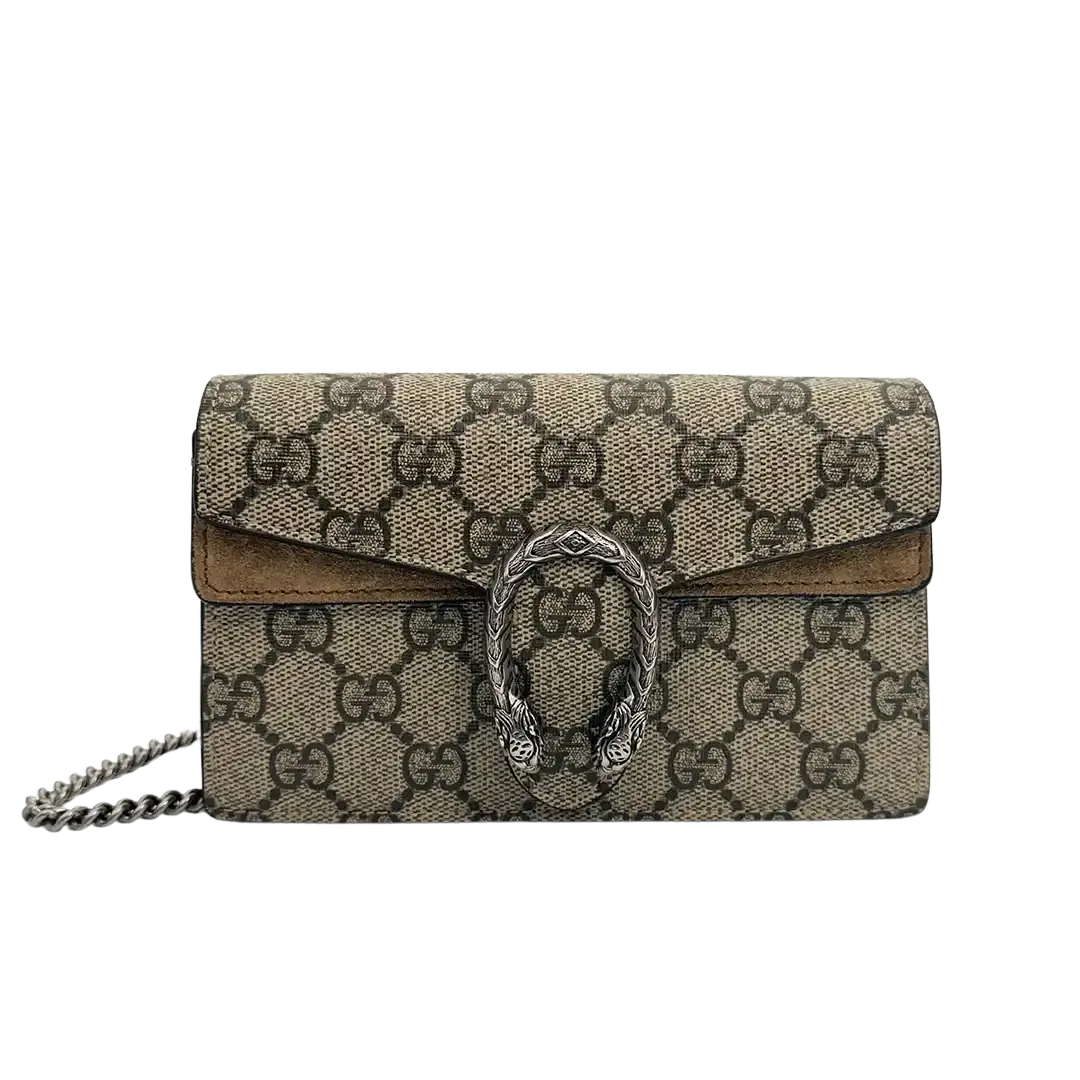Gucci Dionysus GG Supreme Super Mini Beige Tasche / sehr gut Gucci