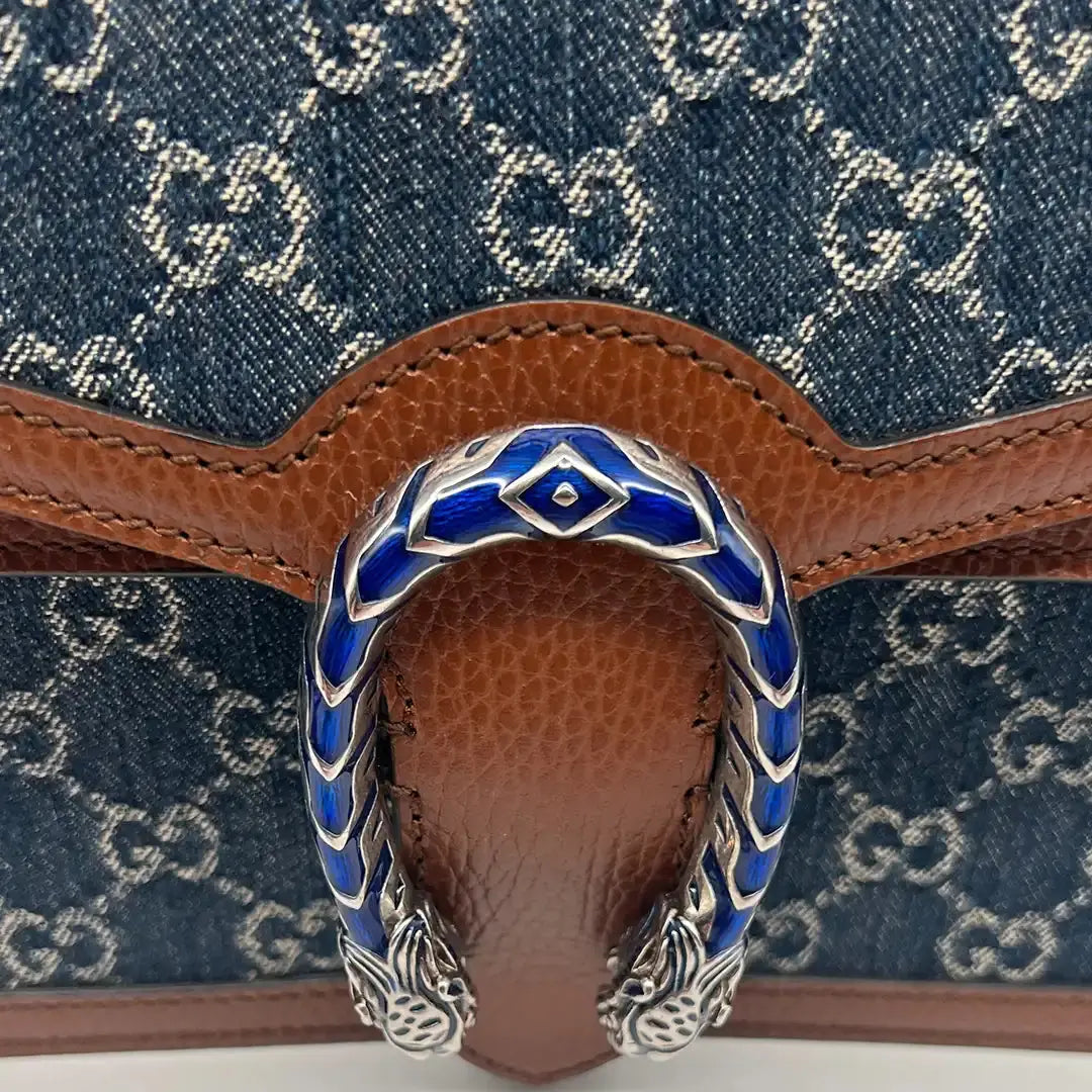 Gucci Dionysus Small Umhängetasche Blau/ Elfenbein/braun / ungetragen Gucci