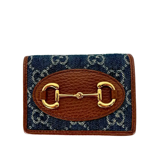 Gucci GG Denim Horsebit 1955 Wallet Geldbörse / ungetragen Gucci