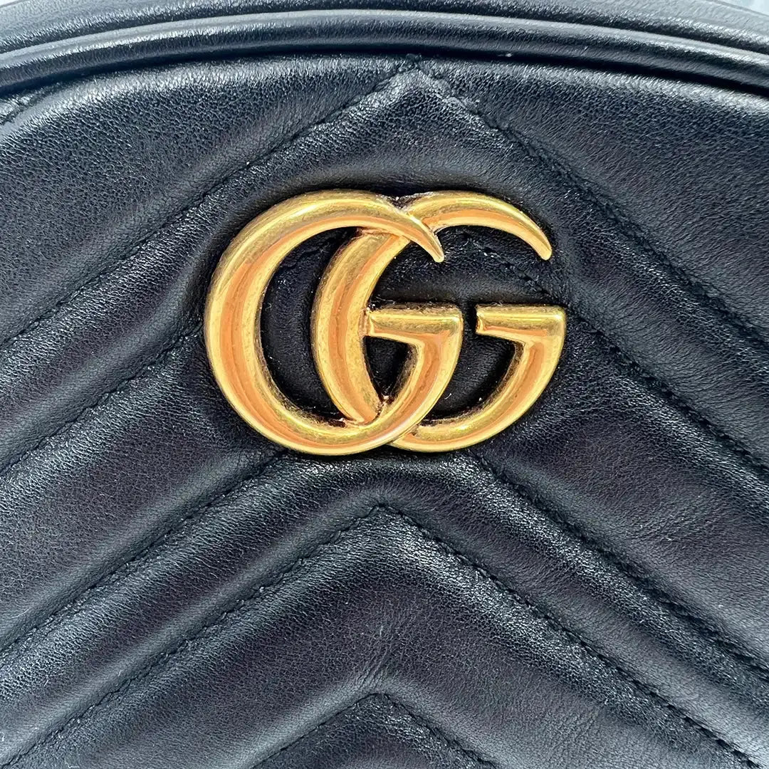 Gucci GG Marmont Gürteltasche Bag Belt schwarz Leder / sehr gut Gucci