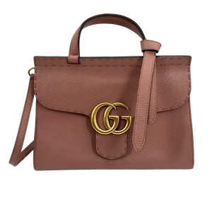 Gucci GG Marmont Top Handle Bag oudroze / bruin