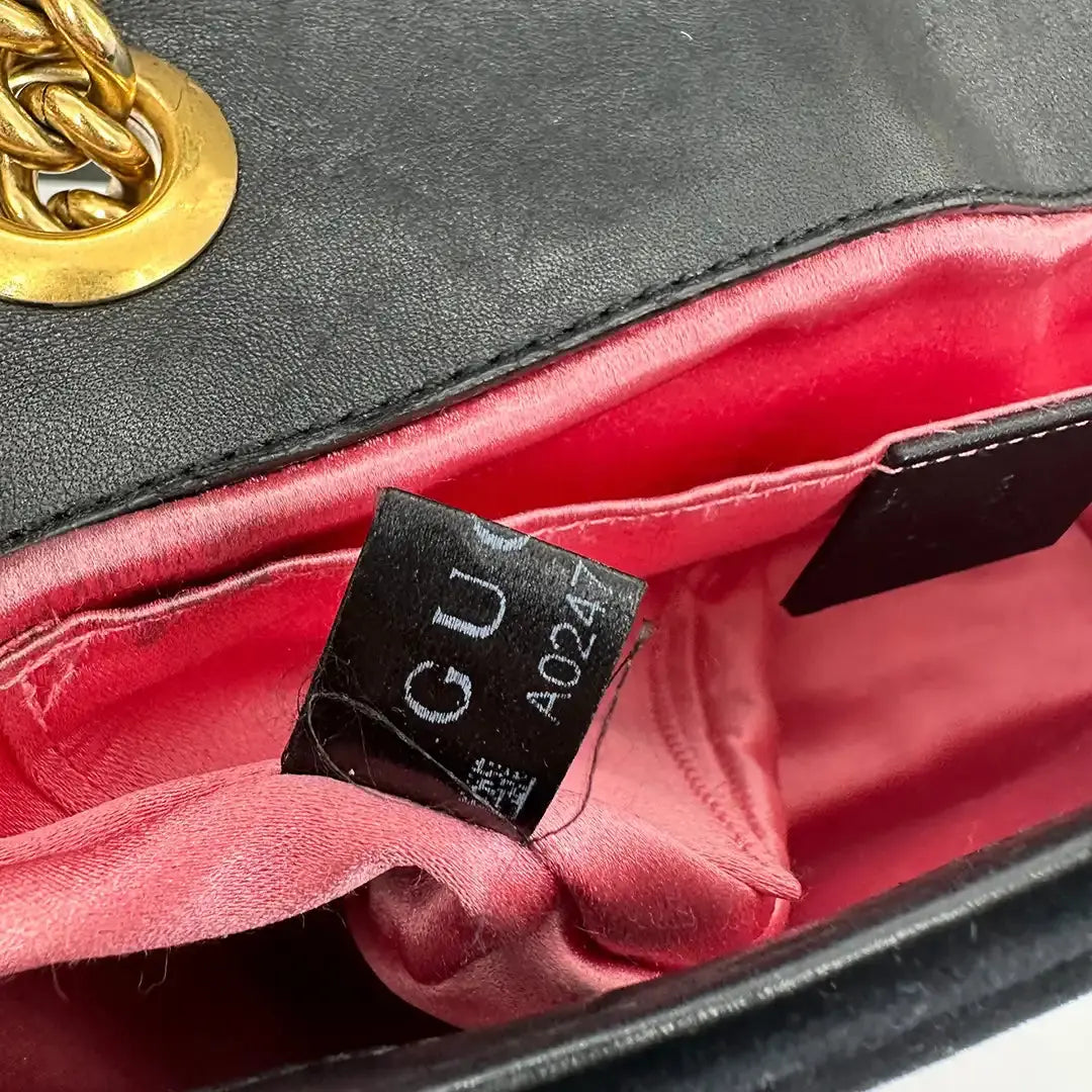 Gucci GG Marmont schwarz Fullset Small / gut Gucci