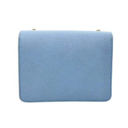 Gucci Interlocking G Small Schultertasche hellblau Leder / neuwertig Gucci