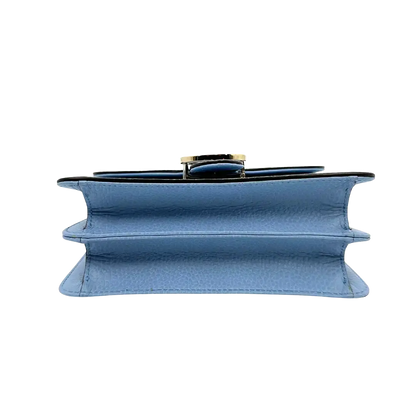 Gucci Interlocking G Small Schultertasche hellblau Leder / neuwertig Gucci