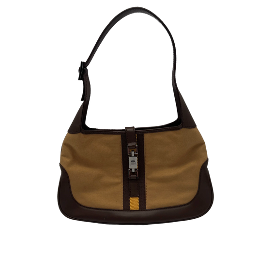 Gucci Jackie Vintage Schultertasche braun beige / gut Gucci