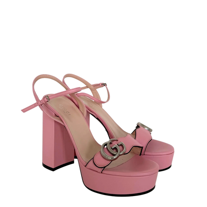 Gucci Marmont Sandalen mit Plateau rosa Größe 38 1/2 / sehr gut Gucci