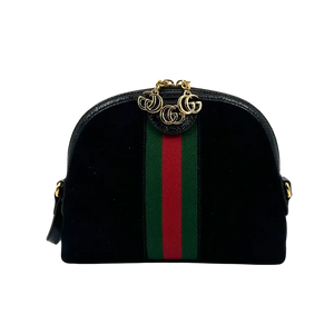 Gucci Ophidia GG Dome Bag klein zwart suède