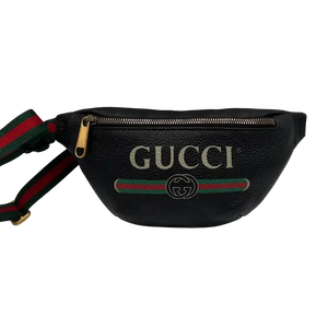 Gucci Print Belt Bag Heuptas Vintage Logo klein zwart