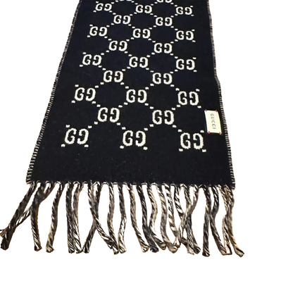Gucci Schal aus Wolle Marine X Beige / neuwertig Gucci