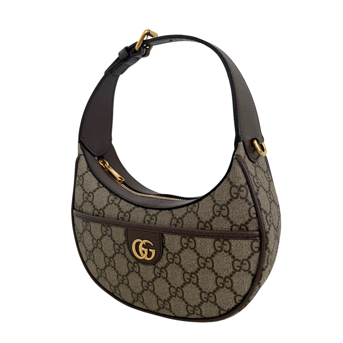 Gucci Schultertasche Ophidia GG Mini aus Canvas Braun / neuwertigt Gucci