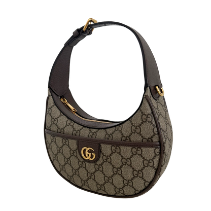 Gucci Schultertasche Ophidia GG Mini aus Canvas Braun / neuwertigt Gucci